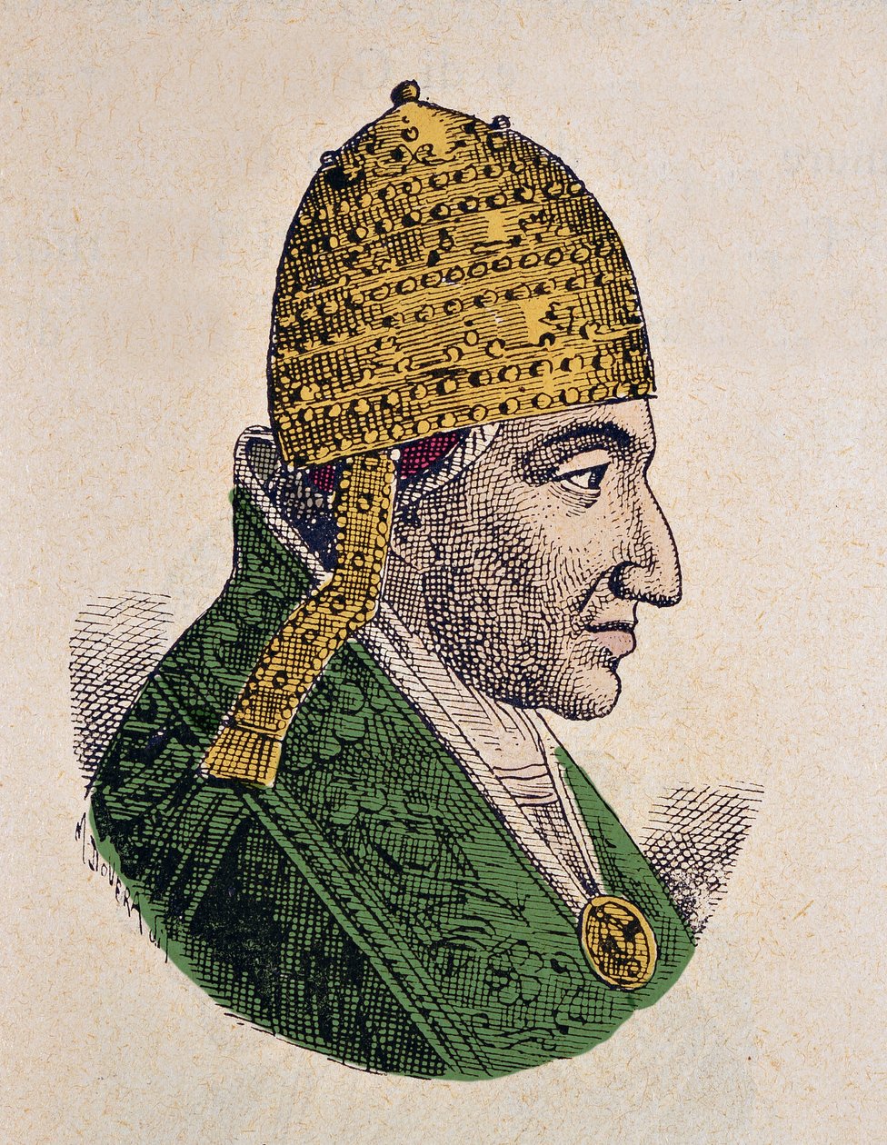 Antipaavi Johannes XVI:n muotokuva (Giovanni, Ioannes) (997-998) tekijältä Italian School