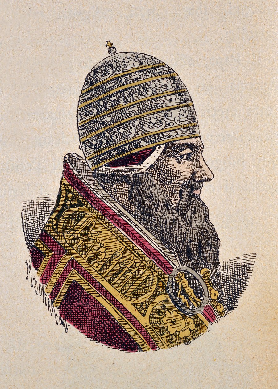 Jules III:n (julius tai Iulius tai Giulio) muotokuva (paperi 1550–1555) tekijältä Italian School