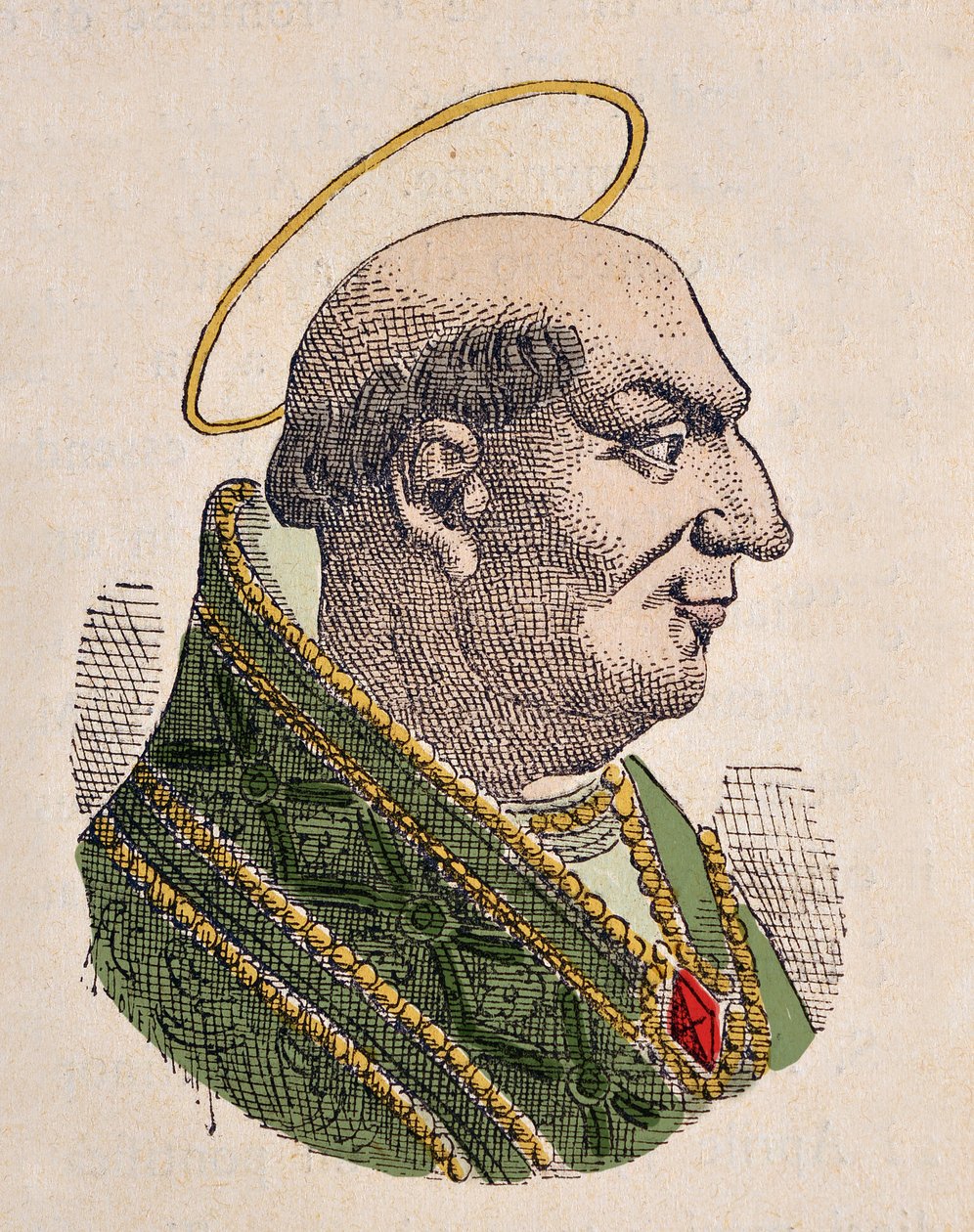 Paavi Agapet Ierin muotokuva (Agapet tai Agapetus tai Agapetus I) (535-536) tekijältä Italian School