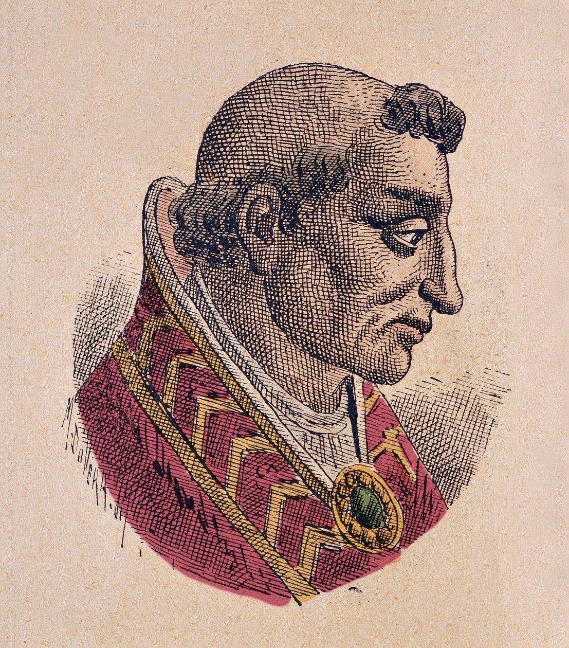 Muotokuva paavi Anastase III:sta (Anastasius, Anastasio) (911-913) tekijältä Italian School