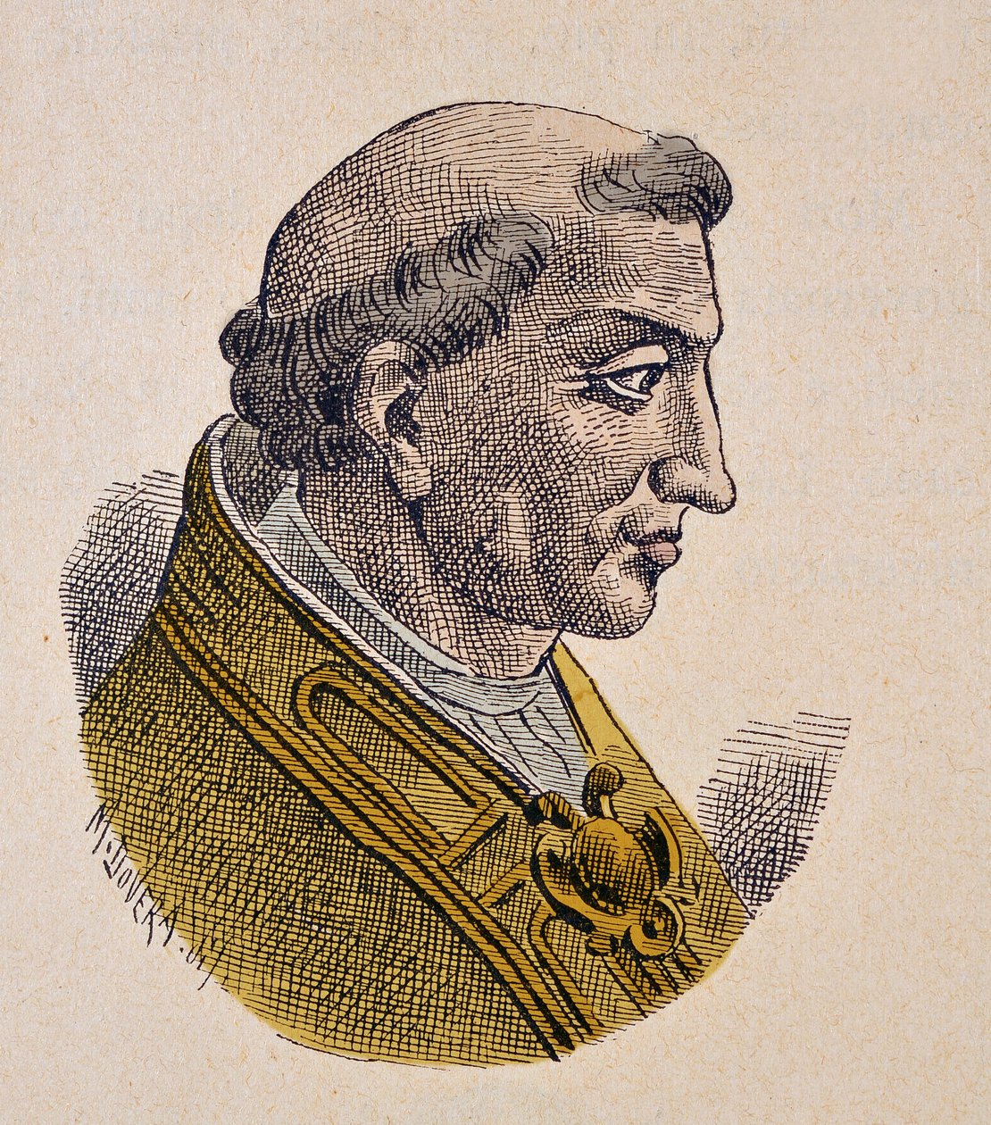 Paavi Benedictus III:n muotokuva (855-858) tekijältä Italian School