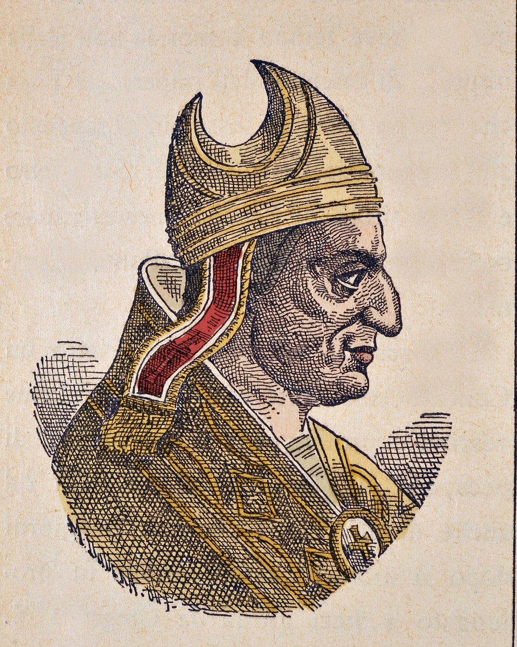 Paavi Bonifacius IV:n muotokuva (Bonifacius tai Bonifacio) (608-615) tekijältä Italian School