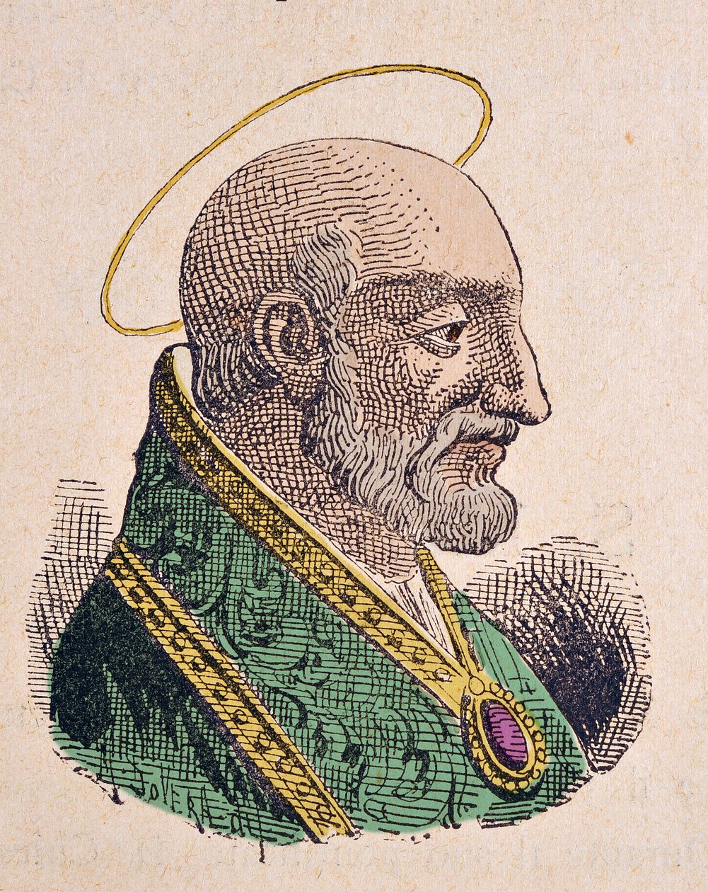 Paavi Caiuksen muotokuva (Caio tai Gaius) (293-296) tekijältä Italian School