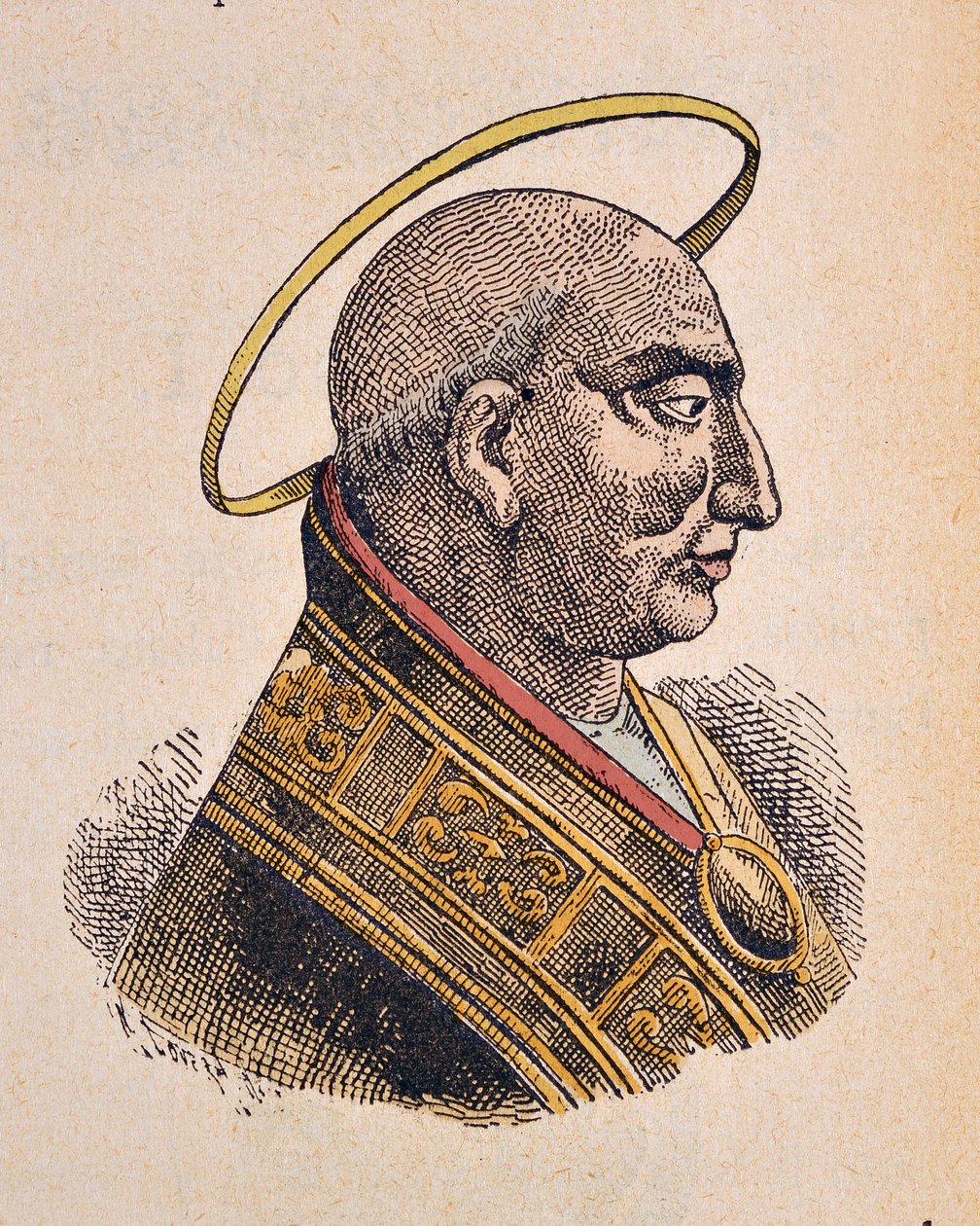Paavi Calixten muotokuva (Calliste tai Callixtus tai Callistus tai Callisto) Ier (217-222) tekijältä Italian School