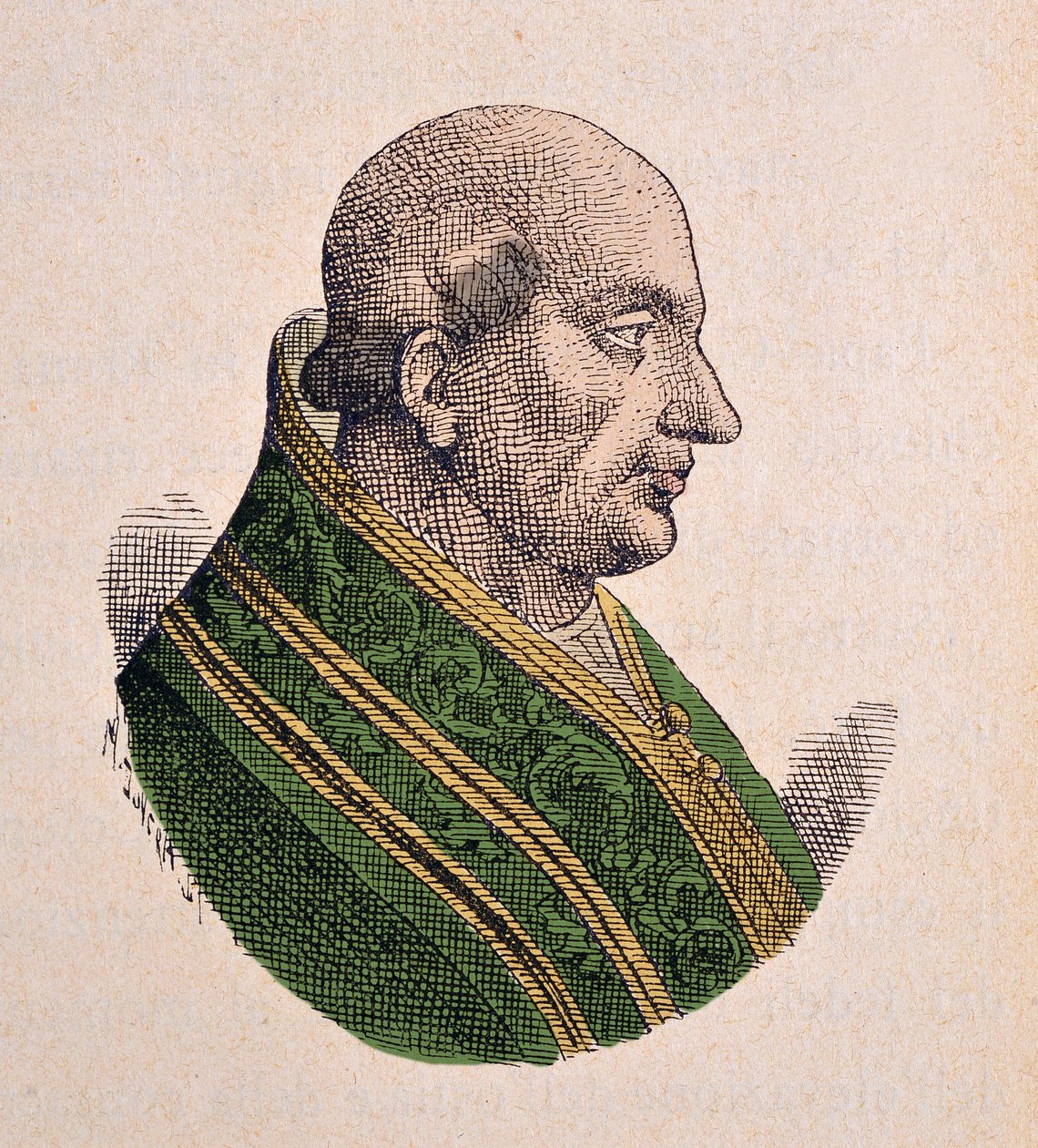 Paavi Klemens III (Clemente tai Clemens) muotokuva (1187-1191) tekijältä Italian School