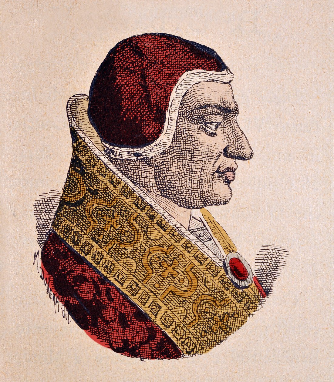 Paavi Klemens VI (Clemente tai Clemens) muotokuva (1342-1352) tekijältä Italian School