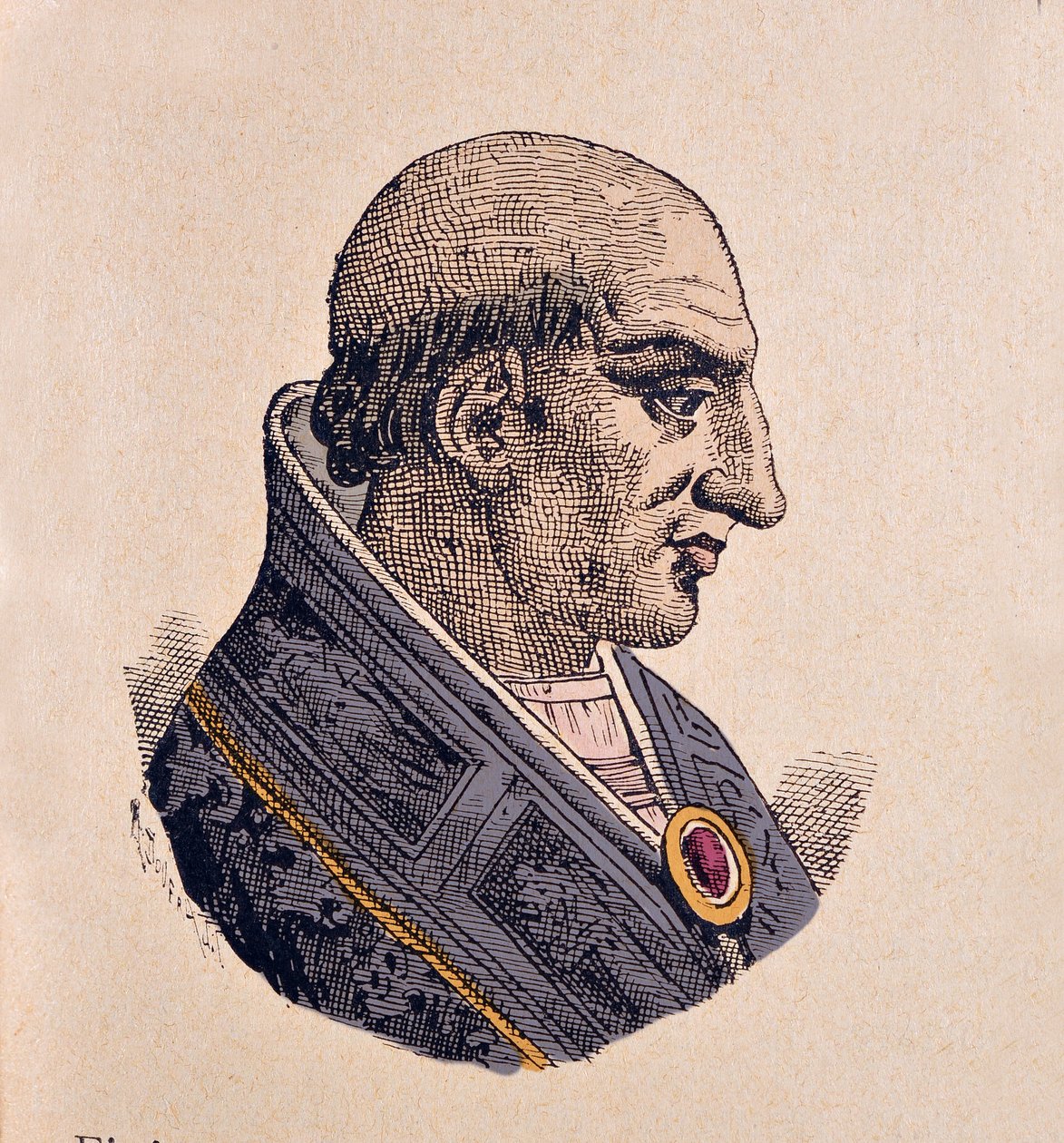 Paavi Klemens V:n muotokuva (Clemente tai Clemens) (1305-1314) tekijältä Italian School
