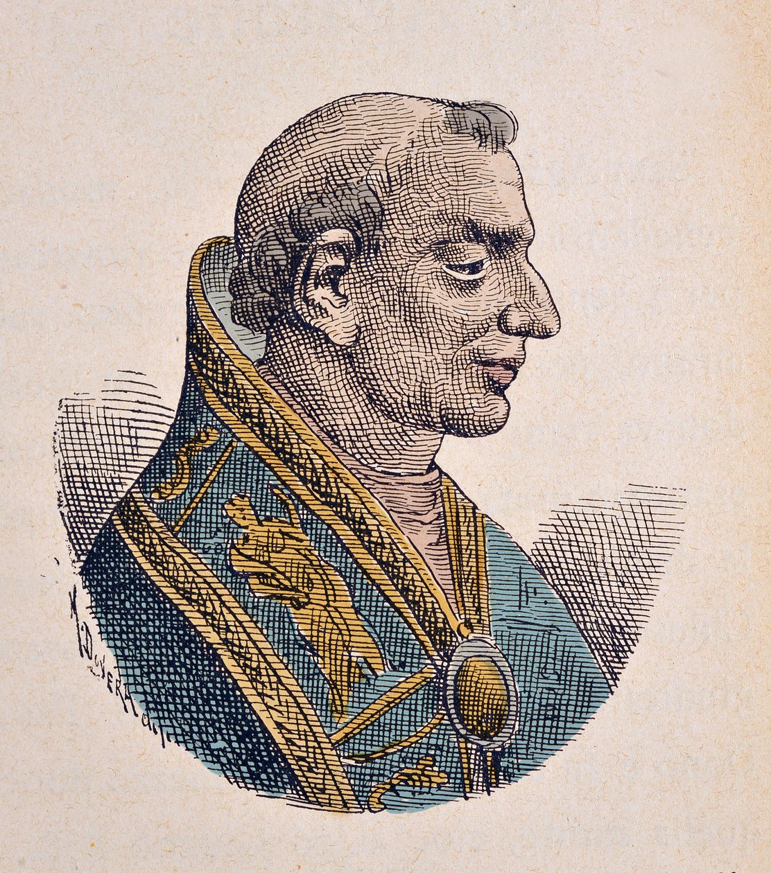 Paavi Donuksen muotokuva (676-678) tekijältä Italian School