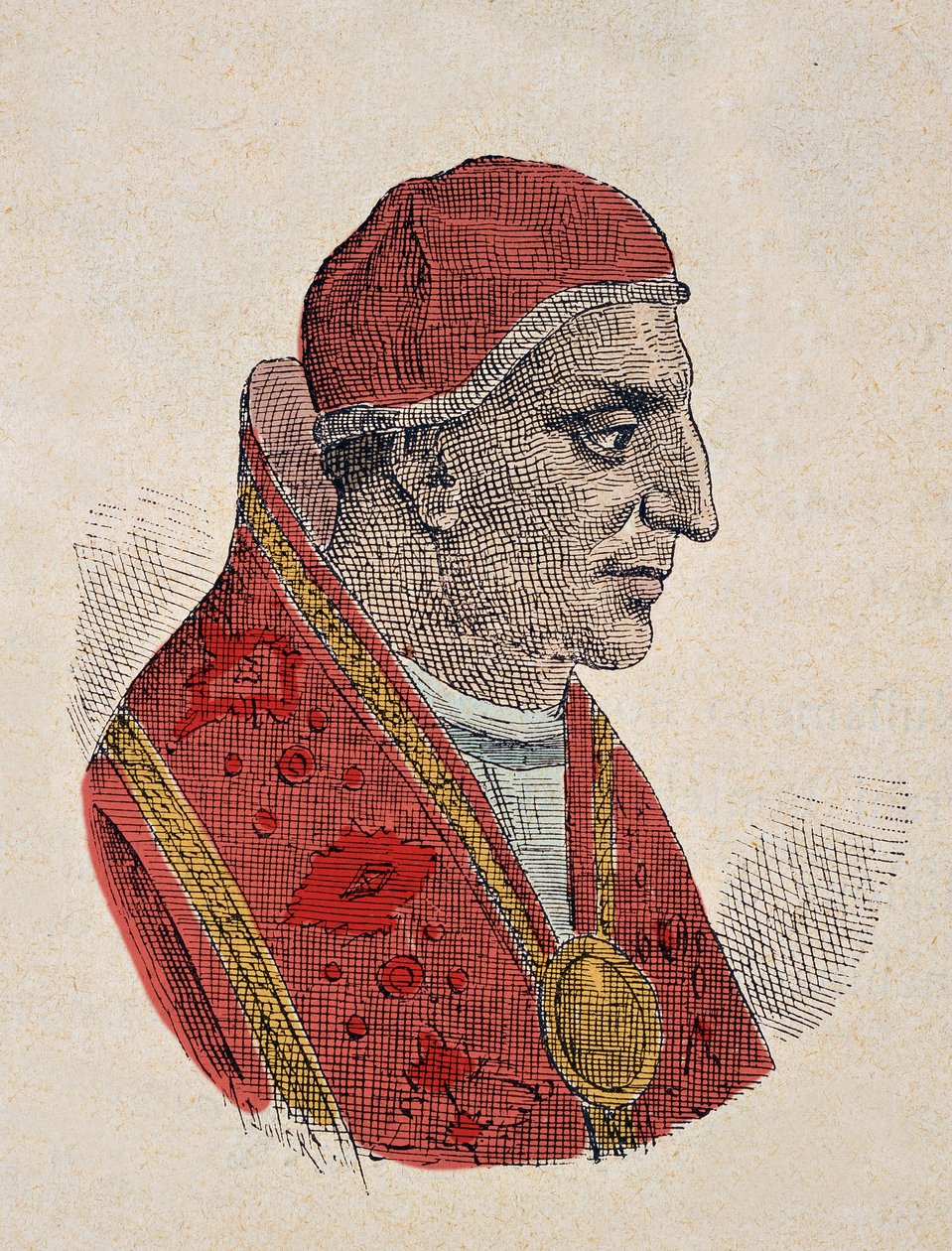 Muotokuva paavi Etienne III:sta (Stephen, Stefano tai Stephanus) (768-772) tekijältä Italian School