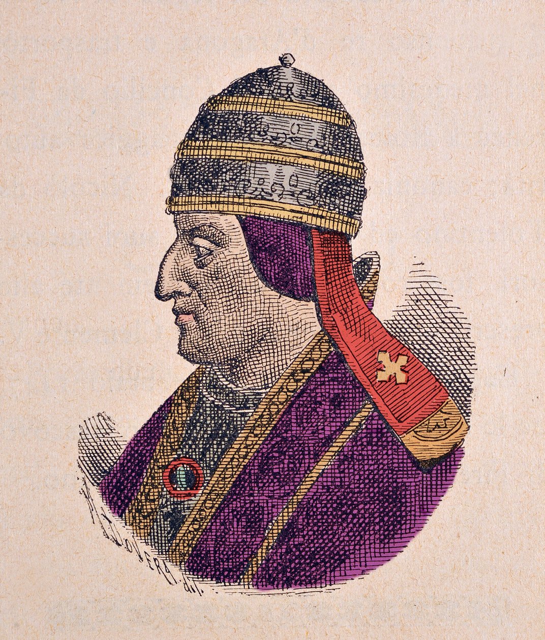 Paavi Eugenius IV:n muotokuva (Eugenio, Eugenius) (1431-1447) tekijältä Italian School