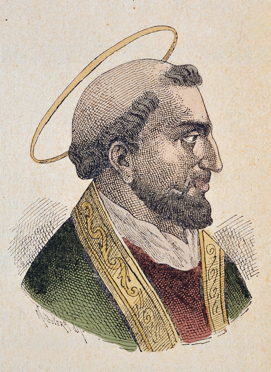 Paavi Evaristen muotokuva (Evaristus tai Evaristo I) Ier (97-107) tekijältä Italian School