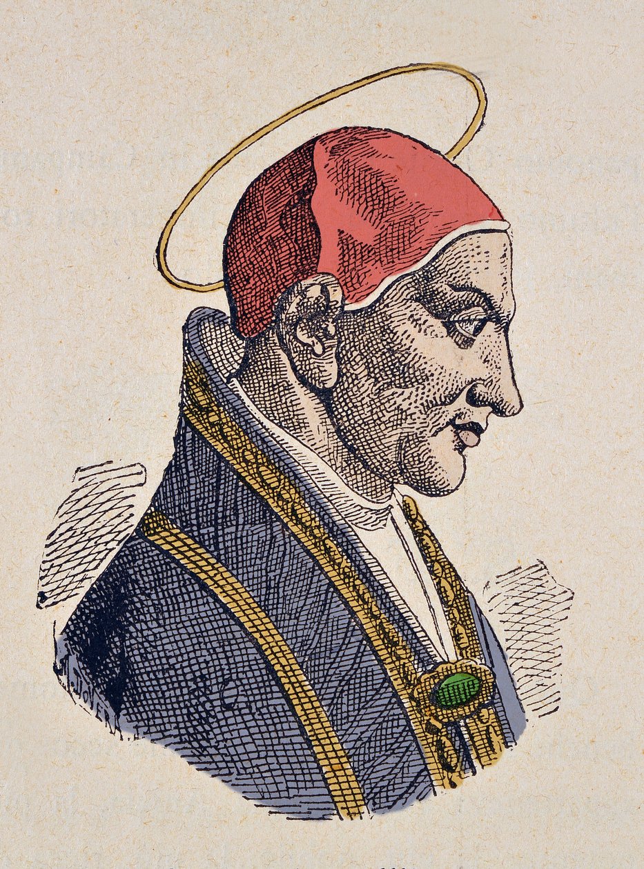 Paavi Felix III:n (Felice) muotokuva (483-492) tekijältä Italian School