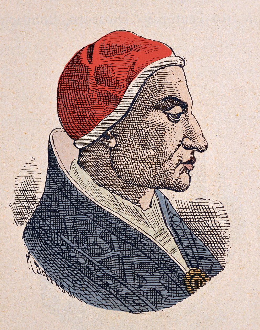 Paavi Felix IV:n (Felice) muotokuva (526-530) tekijältä Italian School