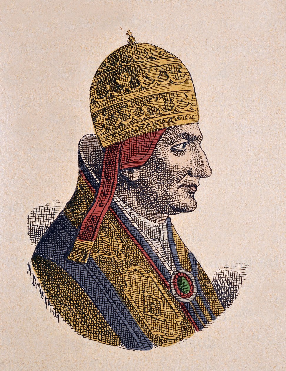 Paavi Gregoire VIII:n muotokuva (Gregorio, Gregorius tai Gregory) (1187) tekijältä Italian School
