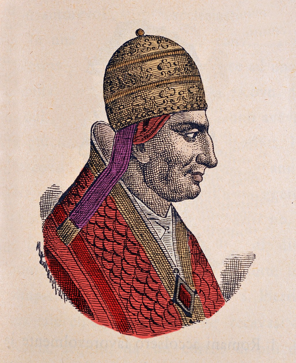 Paavi Gregoire VI:n muotokuva (Gregorio, Gregorius tai Gregory) (1045-1046) tekijältä Italian School
