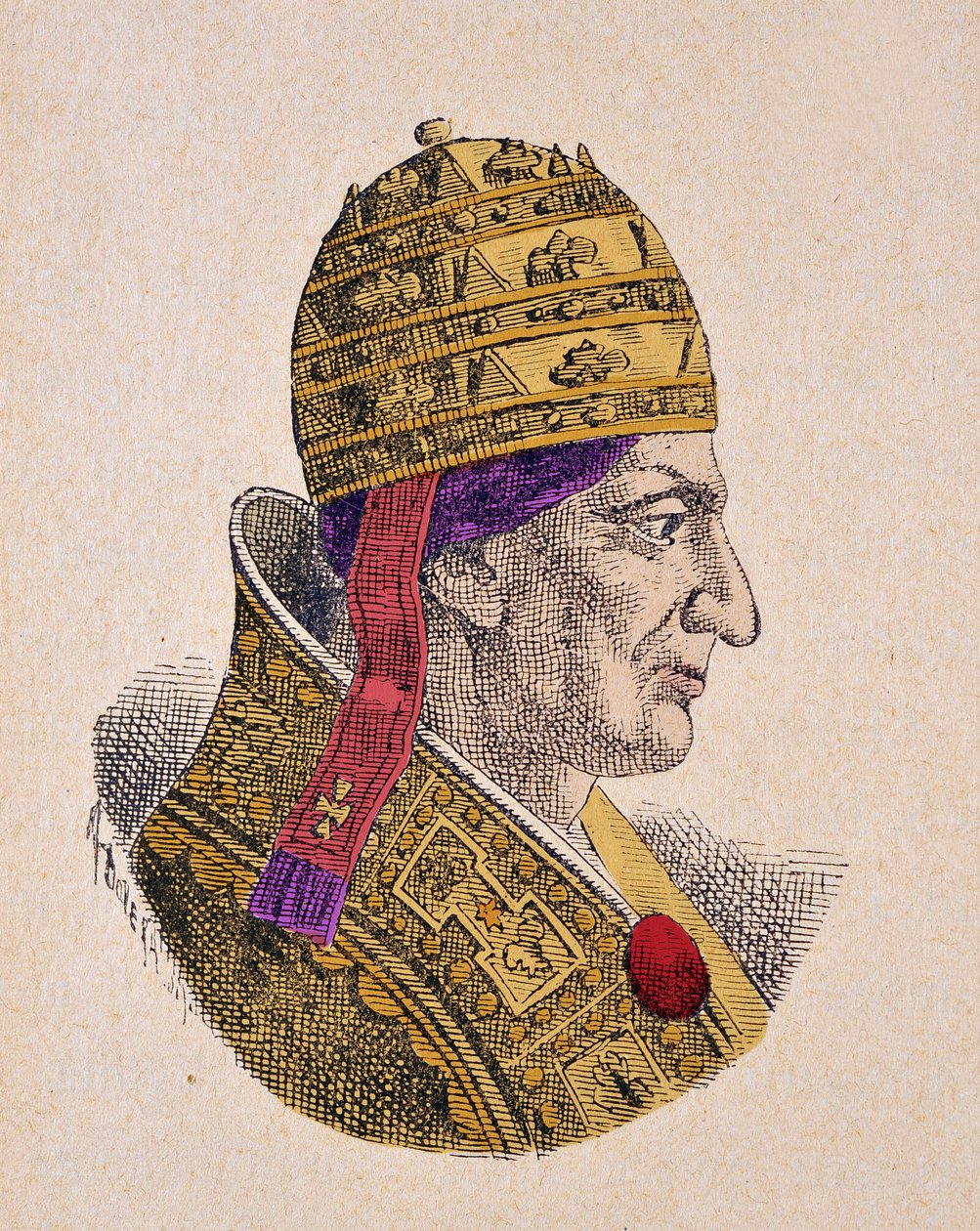 Paavi Gregoire X:n muotokuva (Gregorio, Gregorius tai Gregory) (1271-1276) tekijältä Italian School