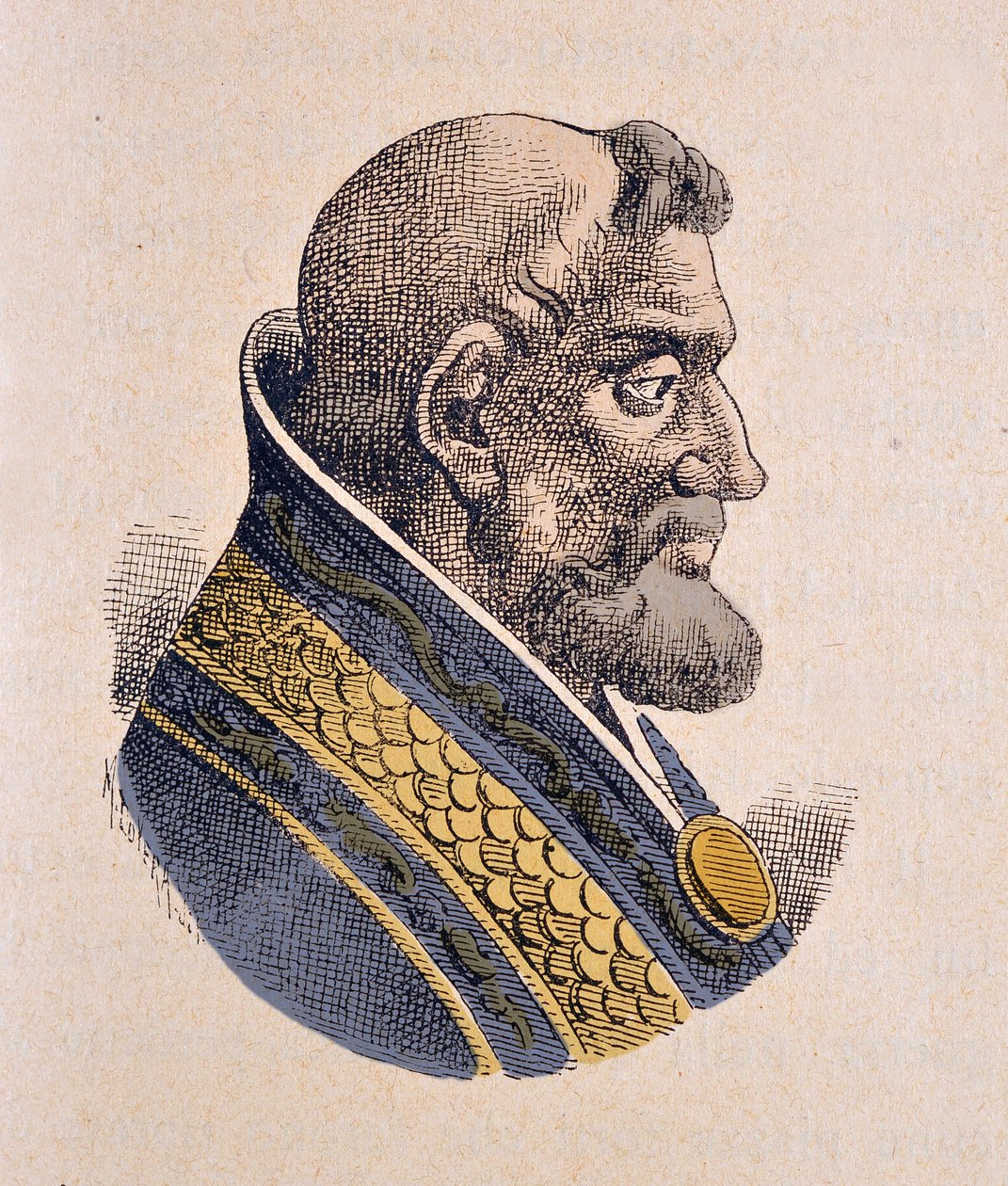 Paavi Honorius III (Onorio) (1213-1227) muotokuva tekijältä Italian School