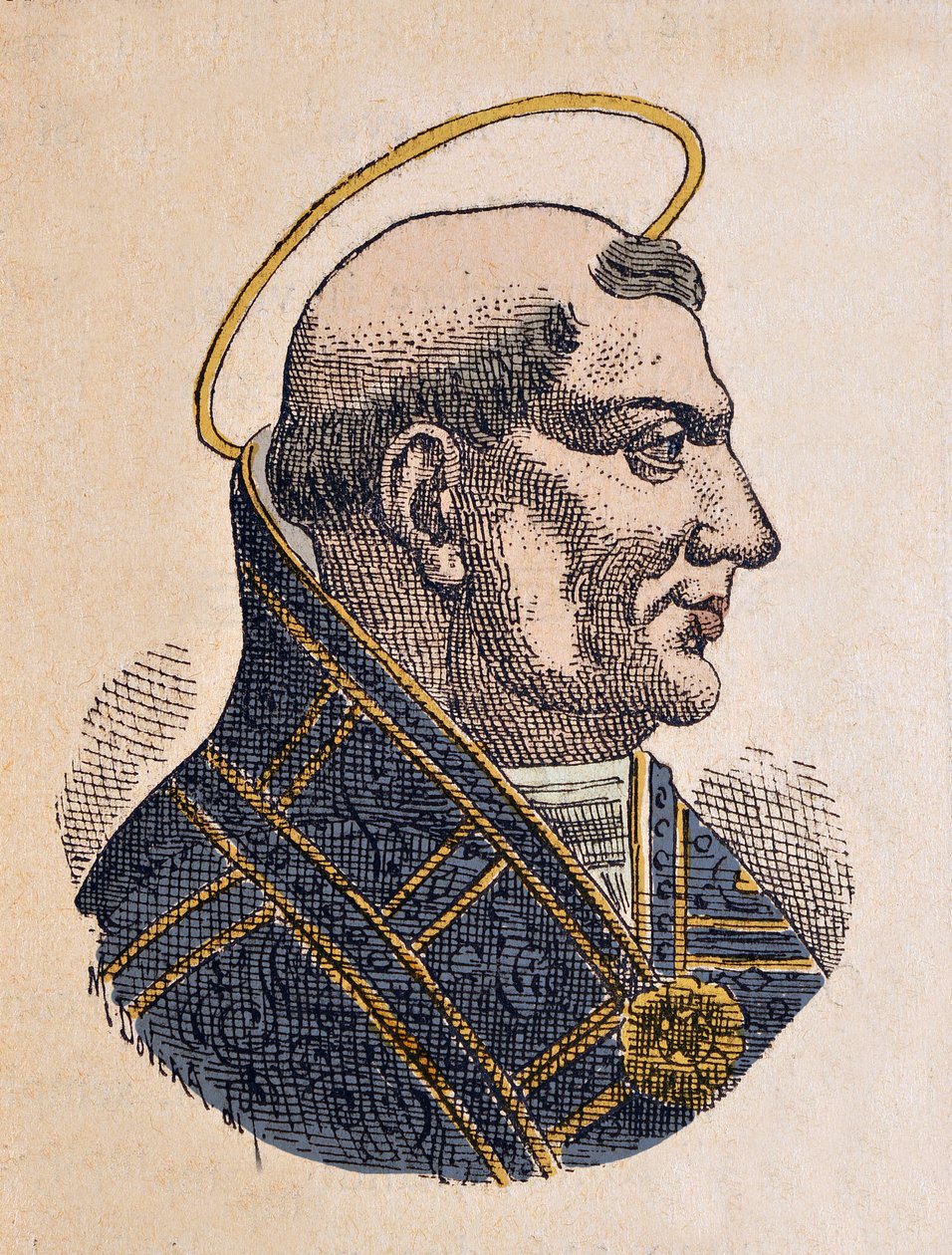 Paavi Johannes II:n (Giovanni tai Ioannes) muotokuva (533-535) tekijältä Italian School