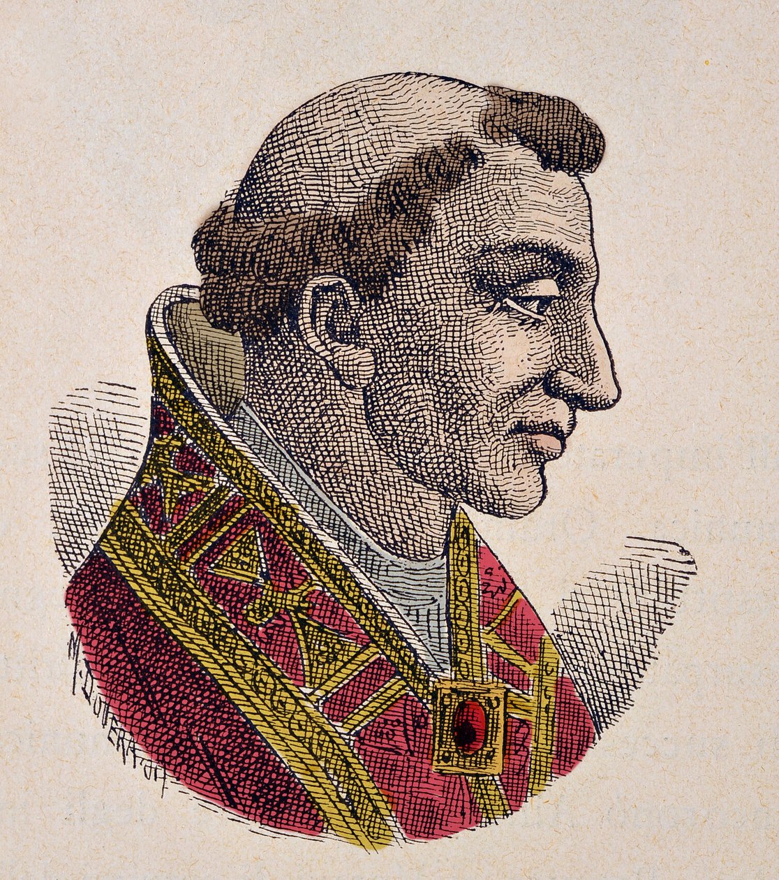 Paavi Johannes VIII:n muotokuva (Giovanni, Ioannes) (872-882) tekijältä Italian School