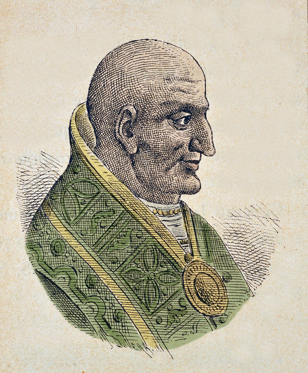Paavi Johannes VII:n (Giovanni tai Ioannes) muotokuva (705-707) tekijältä Italian School