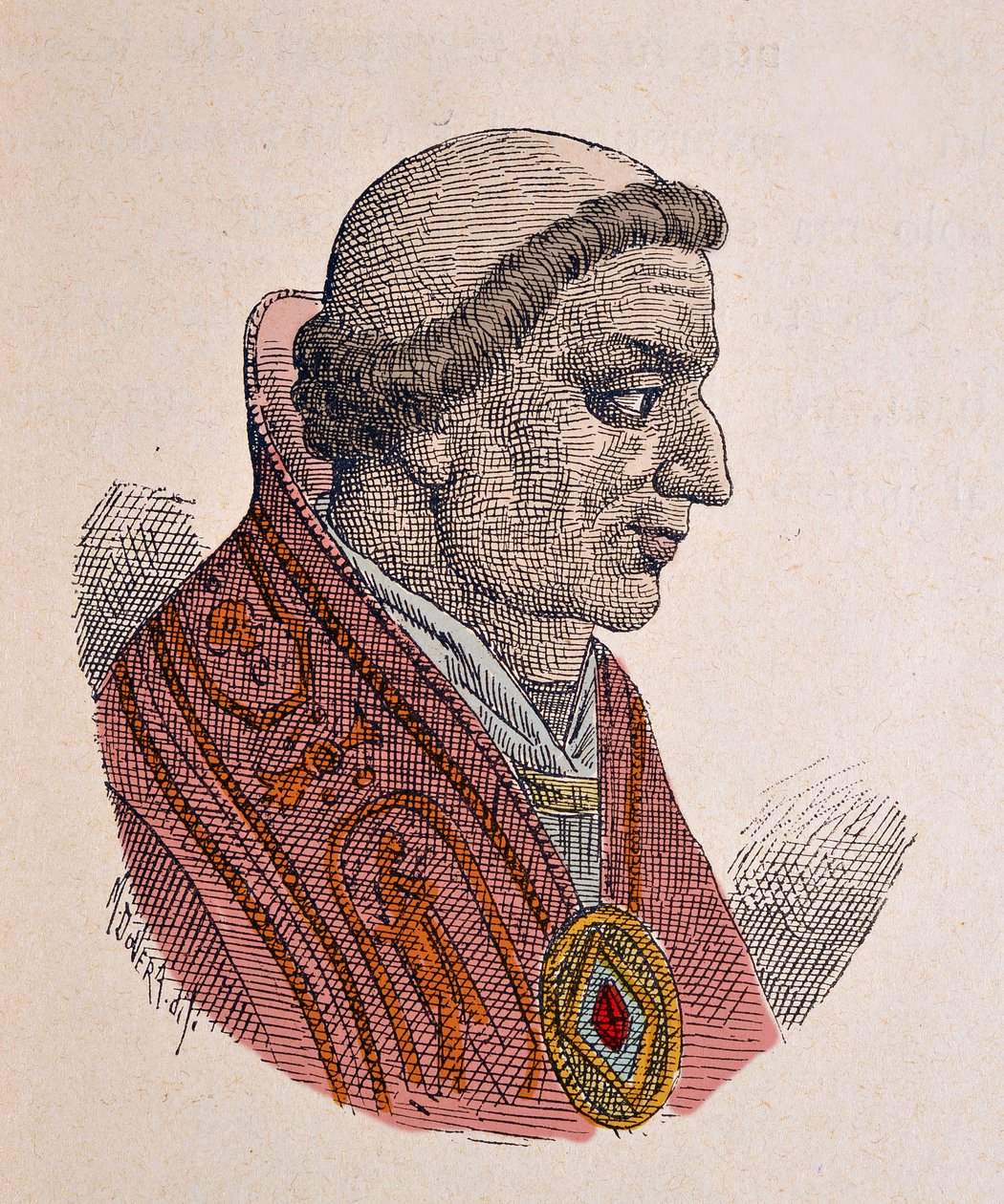 Paavi Johannes V:n (Giovanni tai Ioannes) muotokuva (685-686) tekijältä Italian School