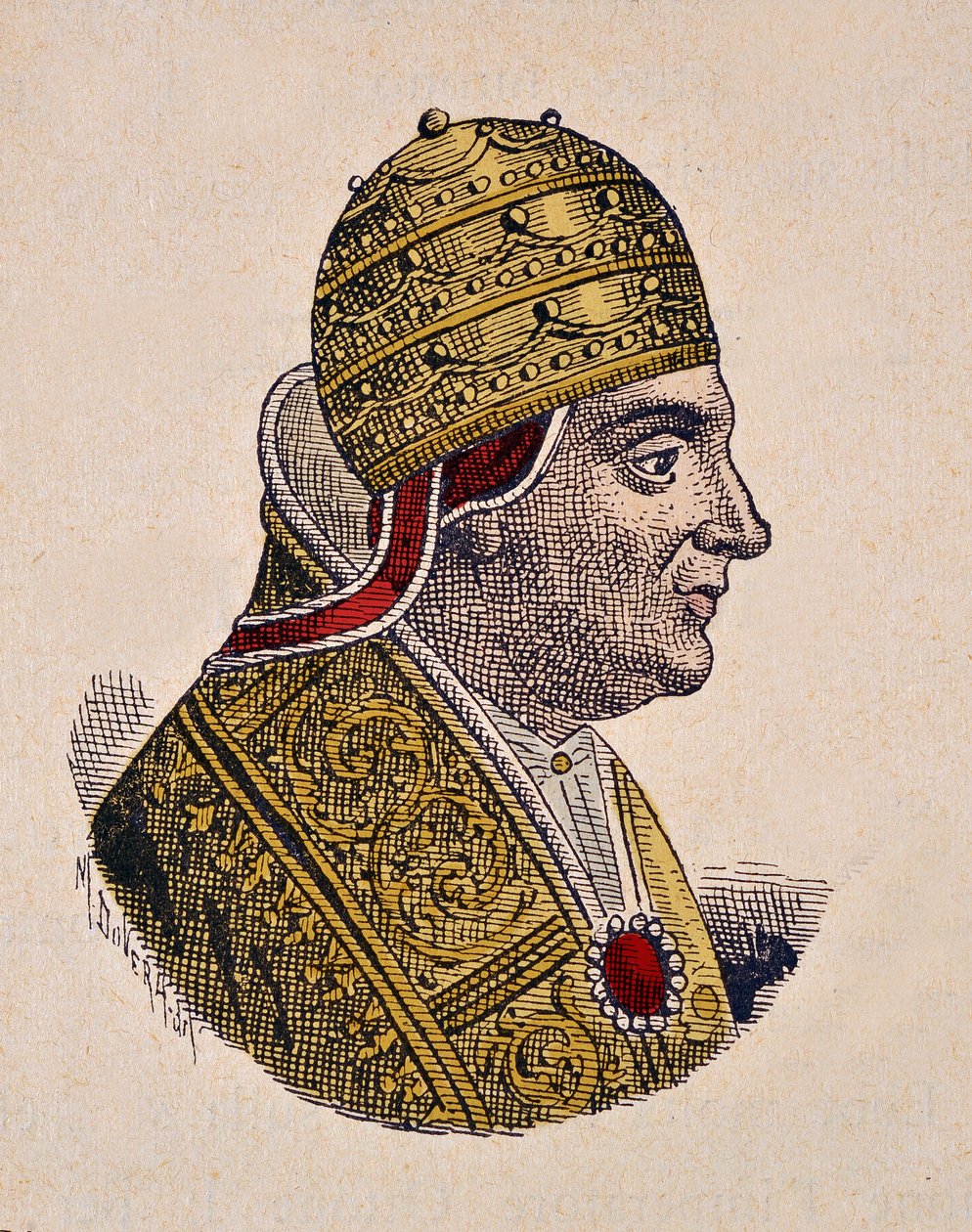 Paavi Johannes XIII:n muotokuva (Giovanni, Ioannes) (965-972) tekijältä Italian School