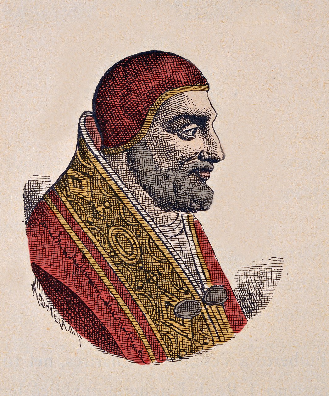 Paavi Johannes XIX:n muotokuva (Giovanni, Ioannes) (1024-1032) tekijältä Italian School