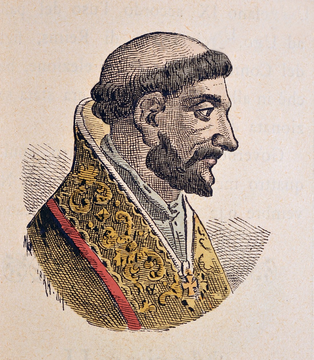 Paavi Johannes XI:n muotokuva (Giovanni, Ioannes) (931-935) tekijältä Italian School