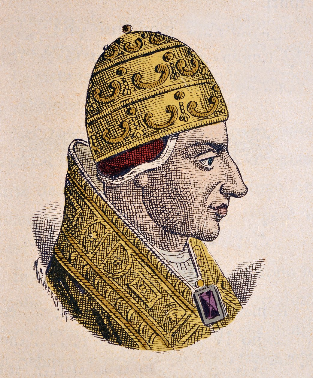 Paavi Johannes XVII:n muotokuva (Giovanni, Ioannes) (1003) tekijältä Italian School