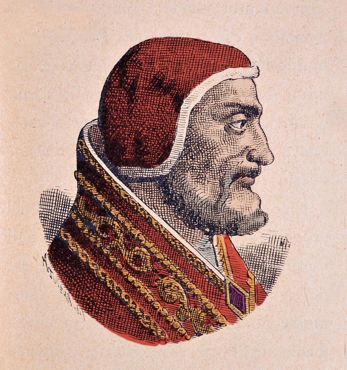 Paavi Johannes XXI:n muotokuva (Giovanni, Ioannes) (1276-1277) tekijältä Italian School