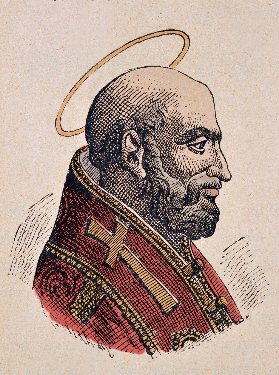 Paavi Jules Ier (Julius I tai Iulius tai Giulio) muotokuva (337-352) tekijältä Italian School