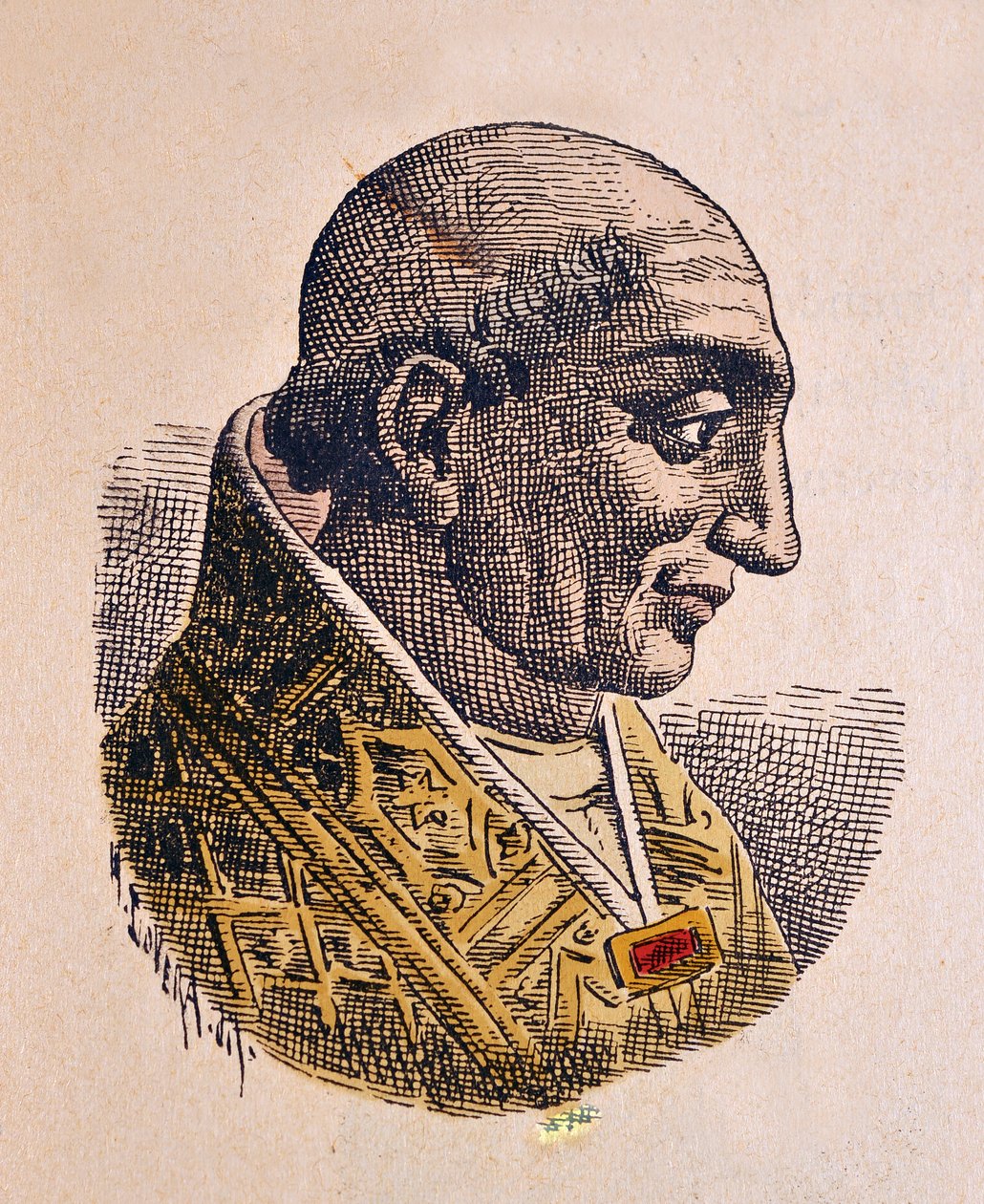 Paavi Landonin muotokuva (913-914) tekijältä Italian School