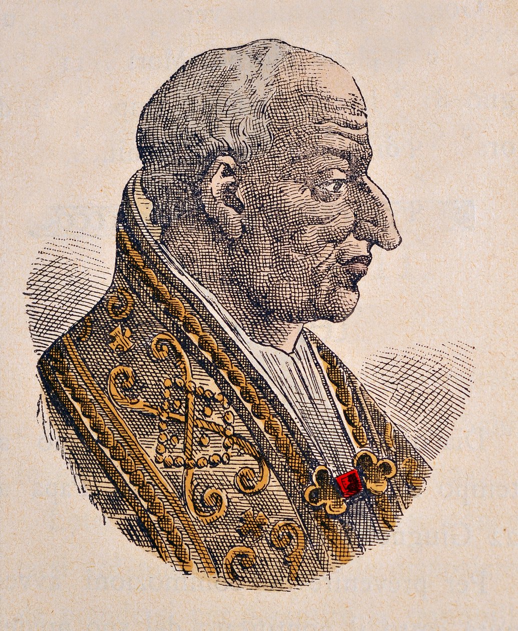 Muotokuva paavi Leon III:sta (Leo tai Leone) (795-816) tekijältä Italian School