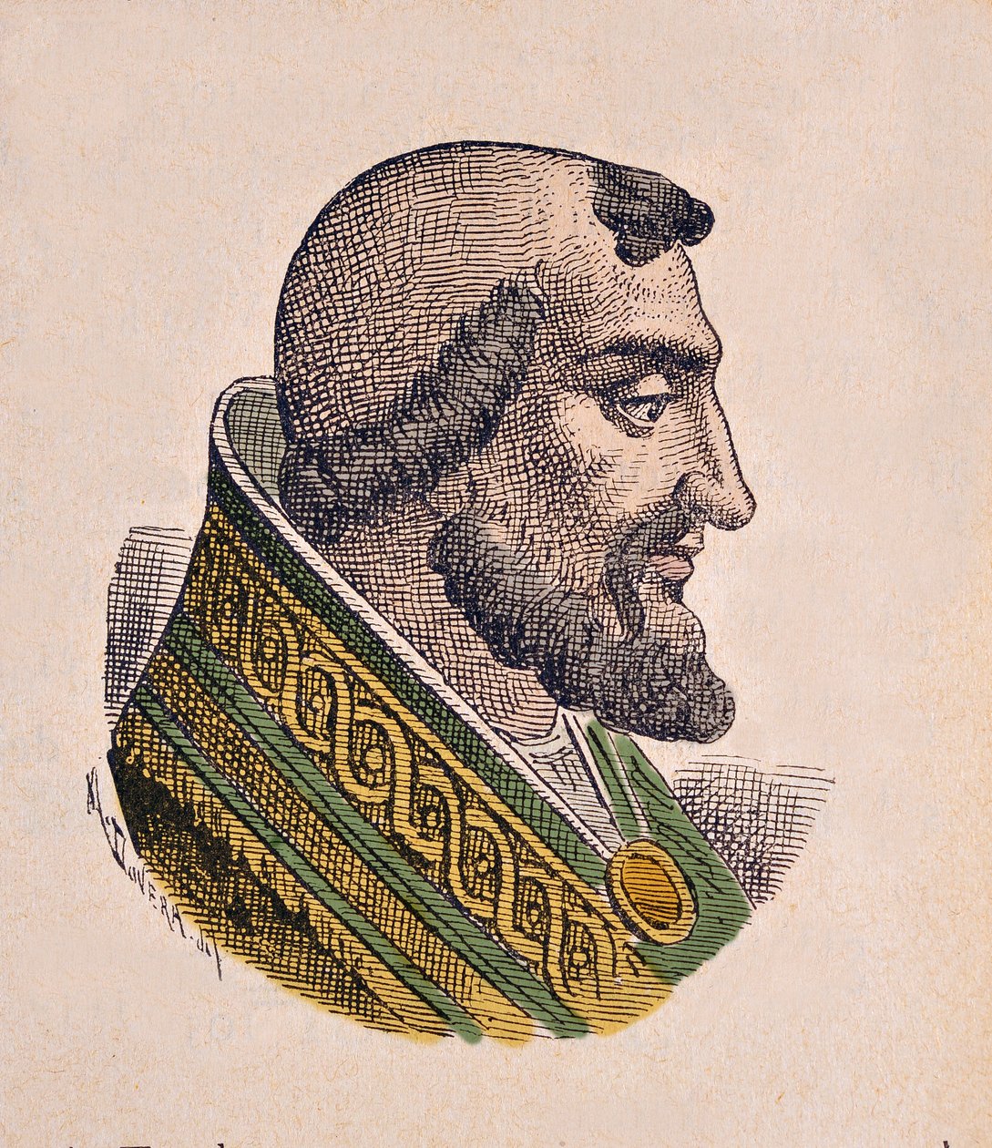 Paavi Leon IX (Leo, Leone) muotokuva (1049-1054) tekijältä Italian School
