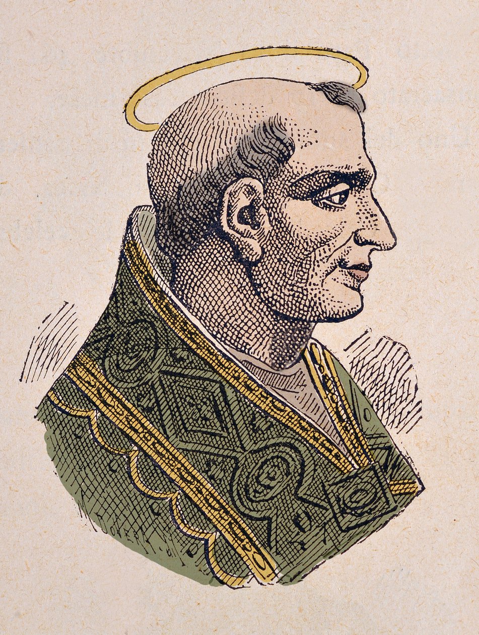 Paavi Leon Ier le Grandin muotokuva (Leo, Leone magno tai magnus) (440-461) tekijältä Italian School