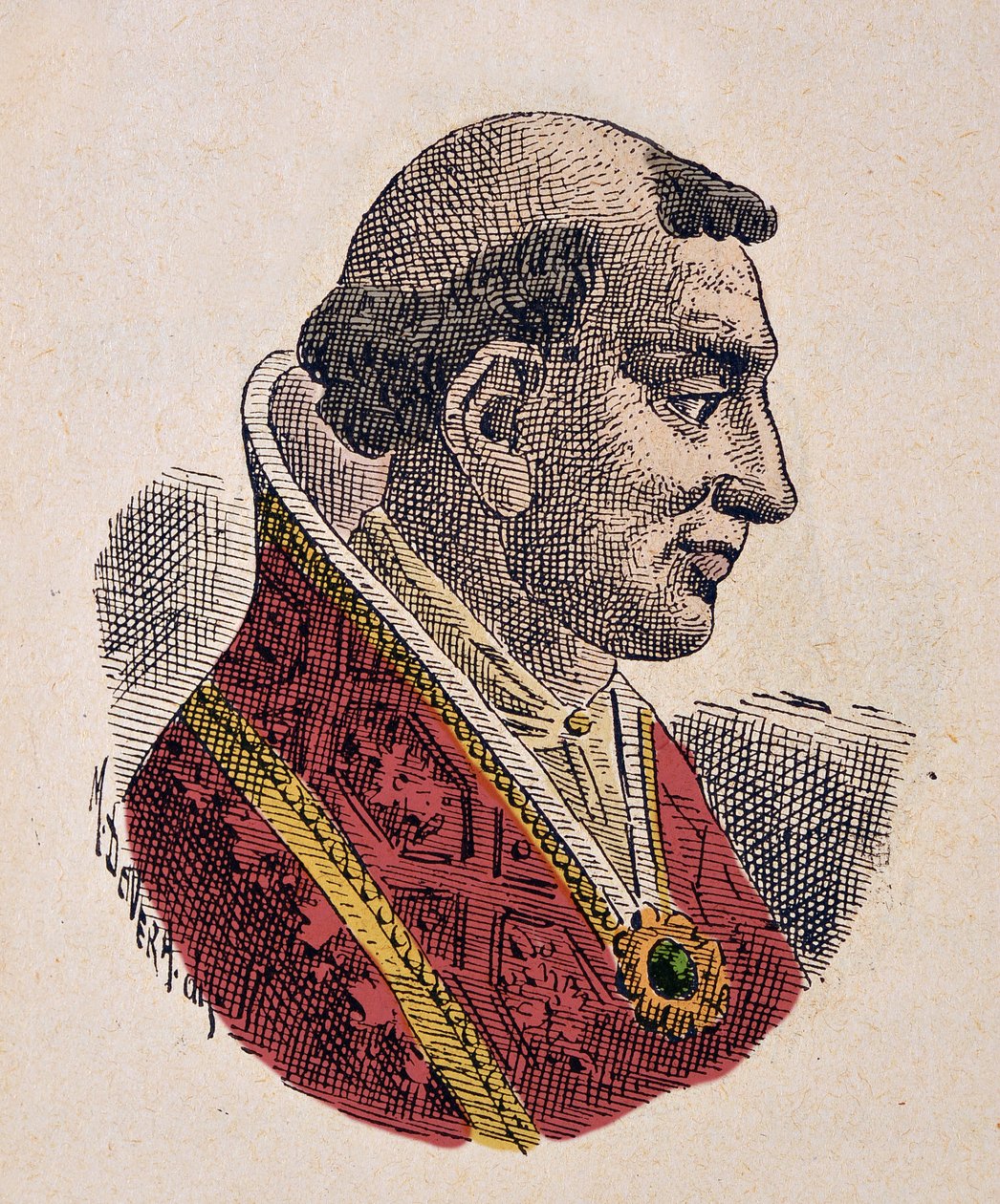 Paavi Leon VI (Leo tai Leone) muotokuva (928-929) tekijältä Italian School