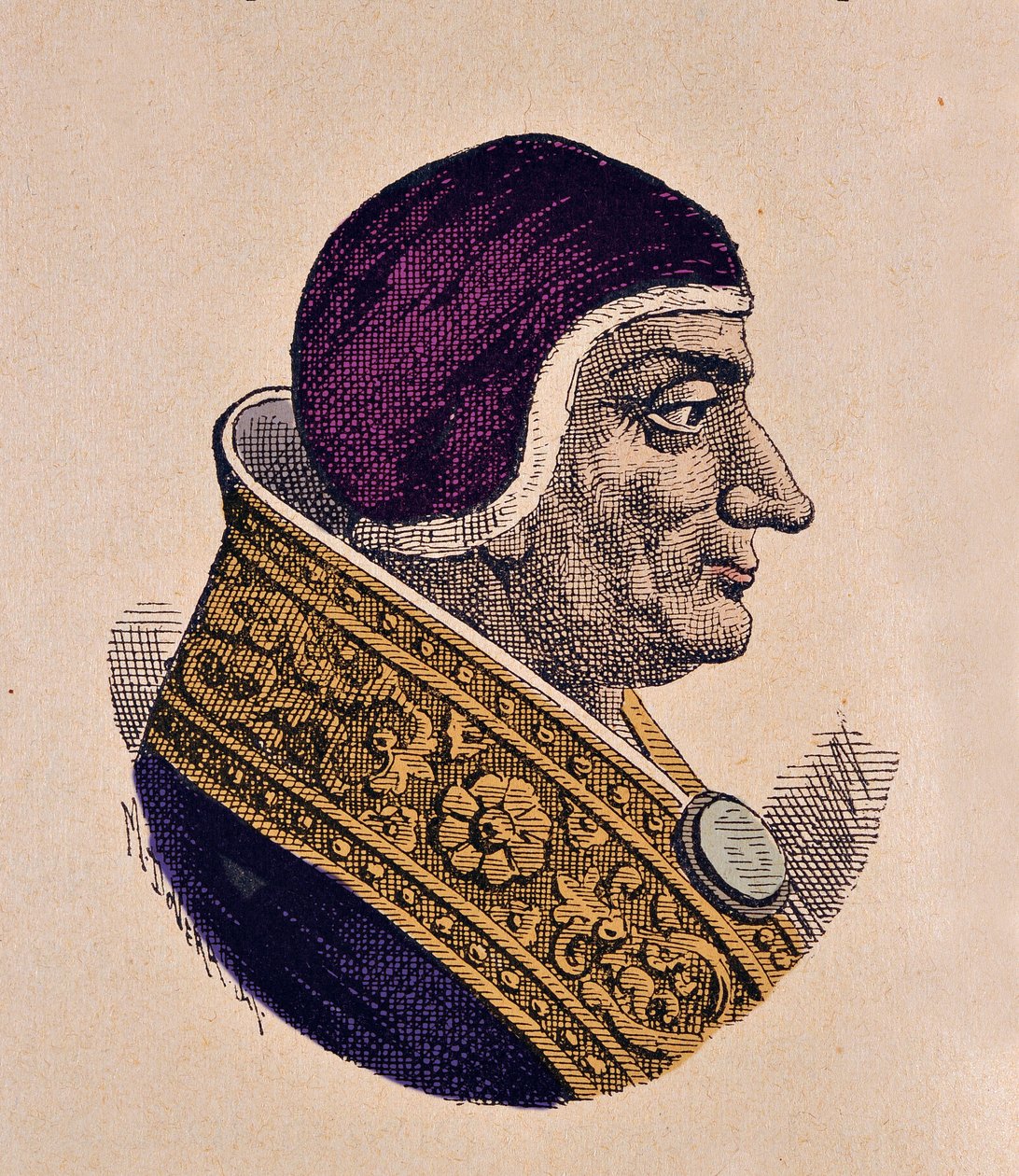 Paavi Lucius II:n muotokuva (1144-1145) tekijältä Italian School