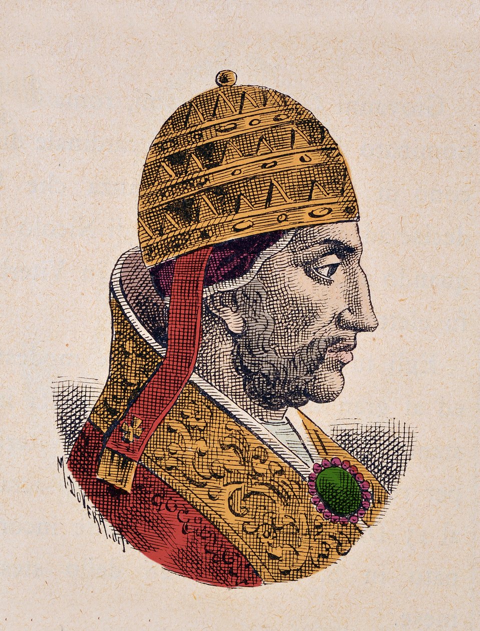 Paavi Nikolai III:n muotokuva (Nicola, Nicholas tai Nicolo tai Niccolo tai Nicolaus) (1277-1280) tekijältä Italian School