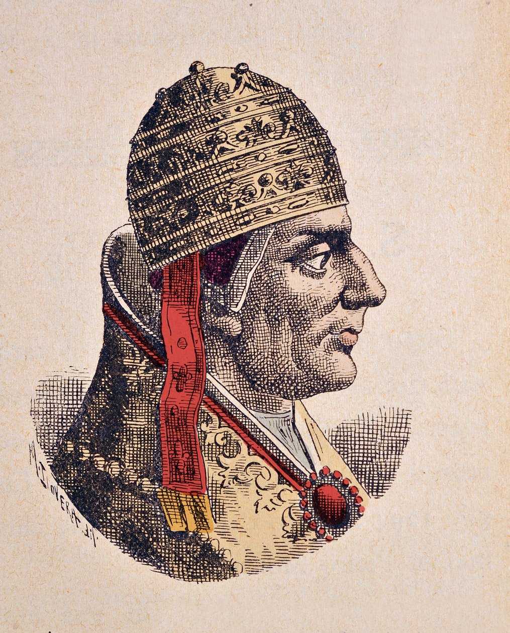 Paavi Nikolai IV:n muotokuva (Nicola, Nicholas tai Nicolo tai Niccolo tai Nicolaus) (1288-1292) tekijältä Italian School