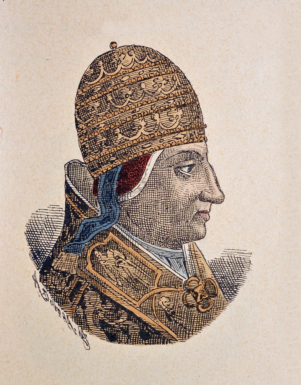 Paavi Nikolai V:n muotokuva (Nicola, Nicholas tai Nicolo tai Niccolo tai Nicolaus) (1447-1455) tekijältä Italian School