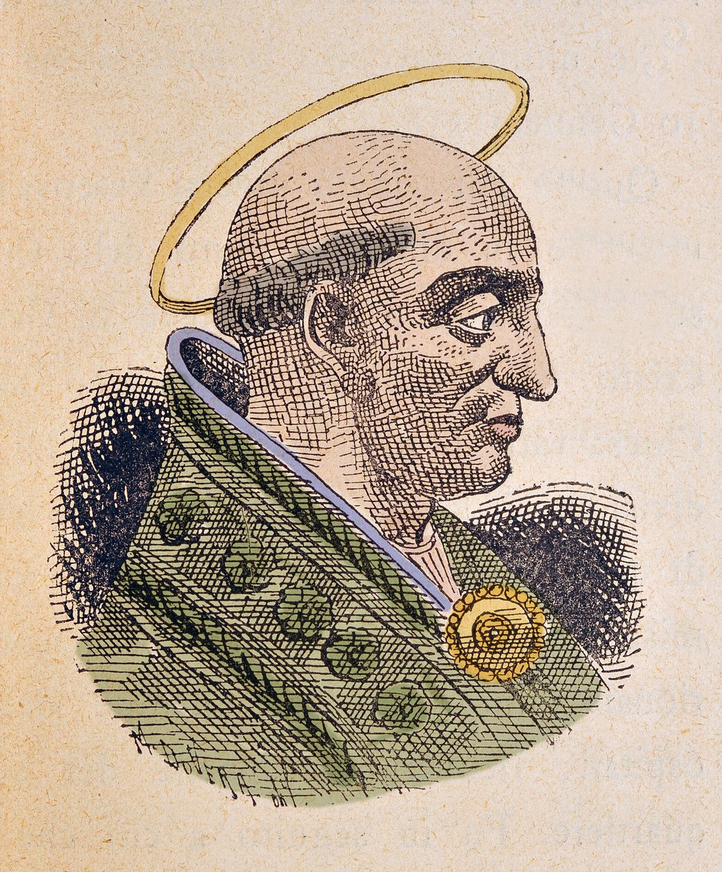 Paavi Pontiuksen (tai Pontianuksen tai Pontianuksen tai Ponzianon) muotokuva (230-235) tekijältä Italian School