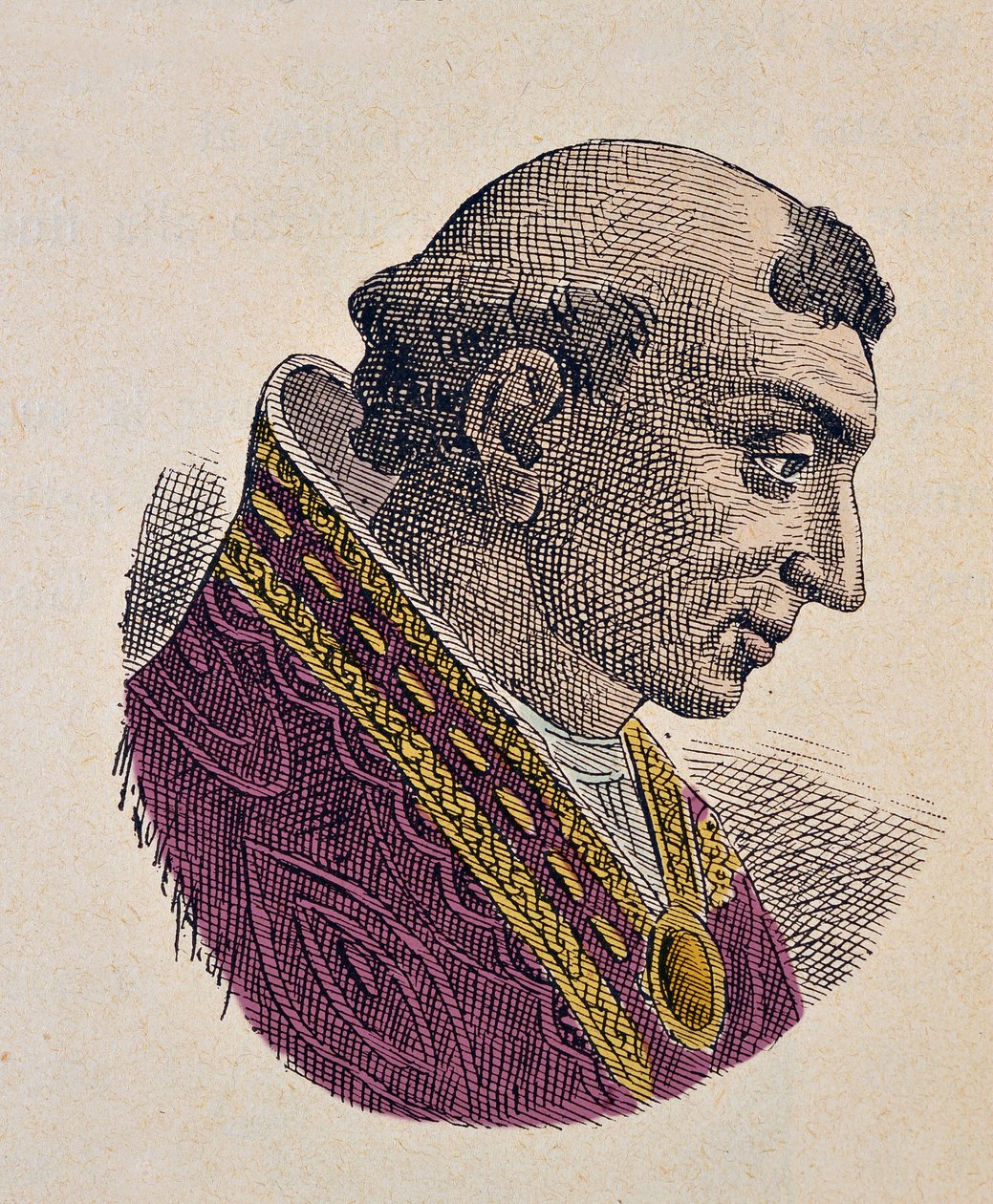 Paavi Romainin muotokuva (Romano, Romanus) (897) tekijältä Italian School