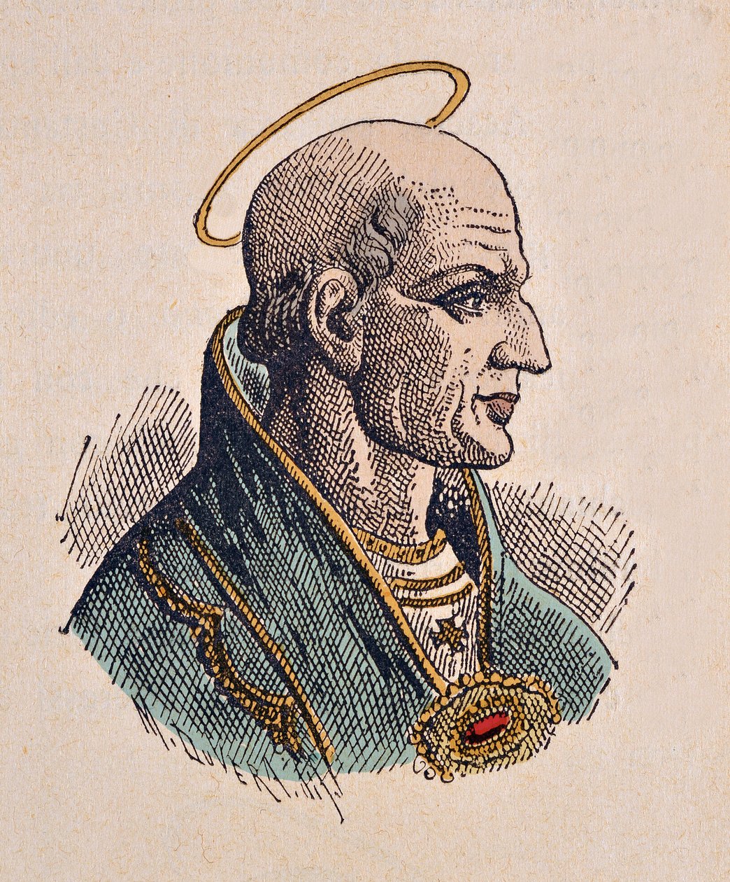 Yksinkertaisen paavin muotokuva (Simplicius tai Simplicio) (468-483) tekijältä Italian School