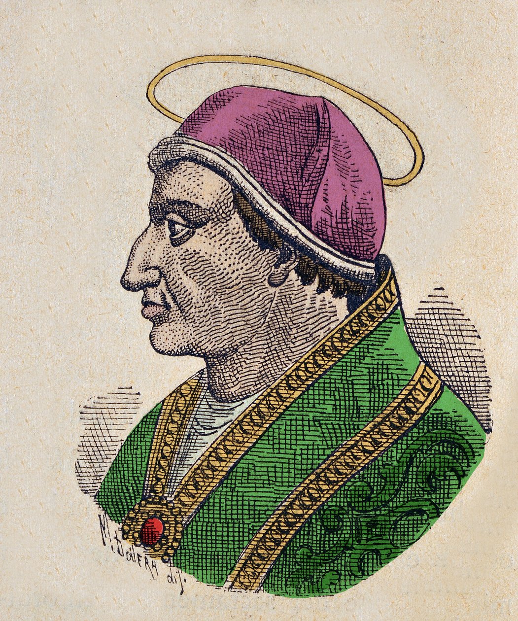 Paavi Symmaque Jerin muotokuva (Symmachus tai Simmaco) (498-514) tekijältä Italian School