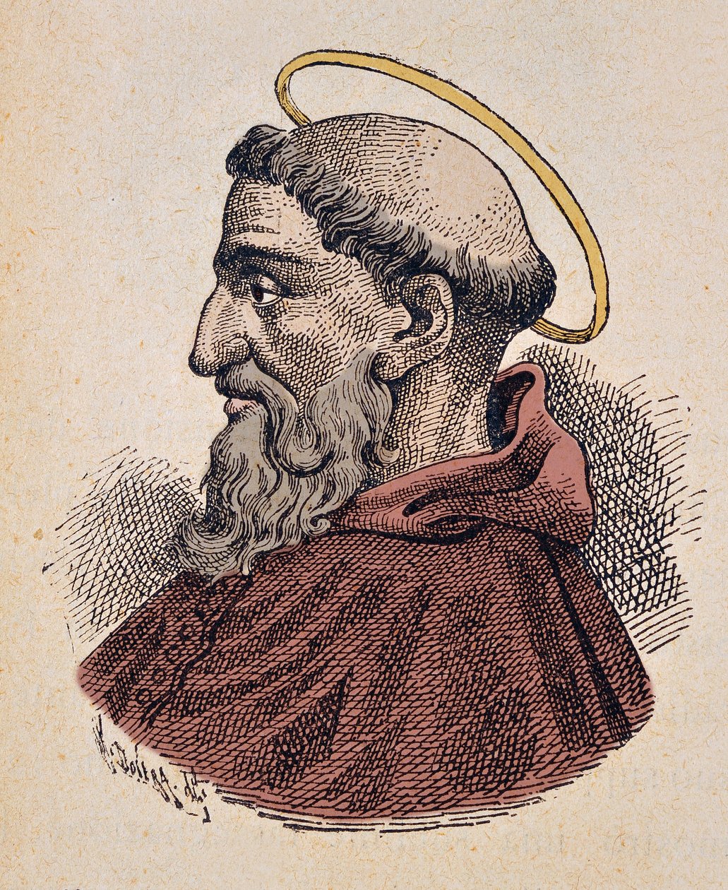 Paavi Telesphoruksen muotokuva (125-136/138) tekijältä Italian School