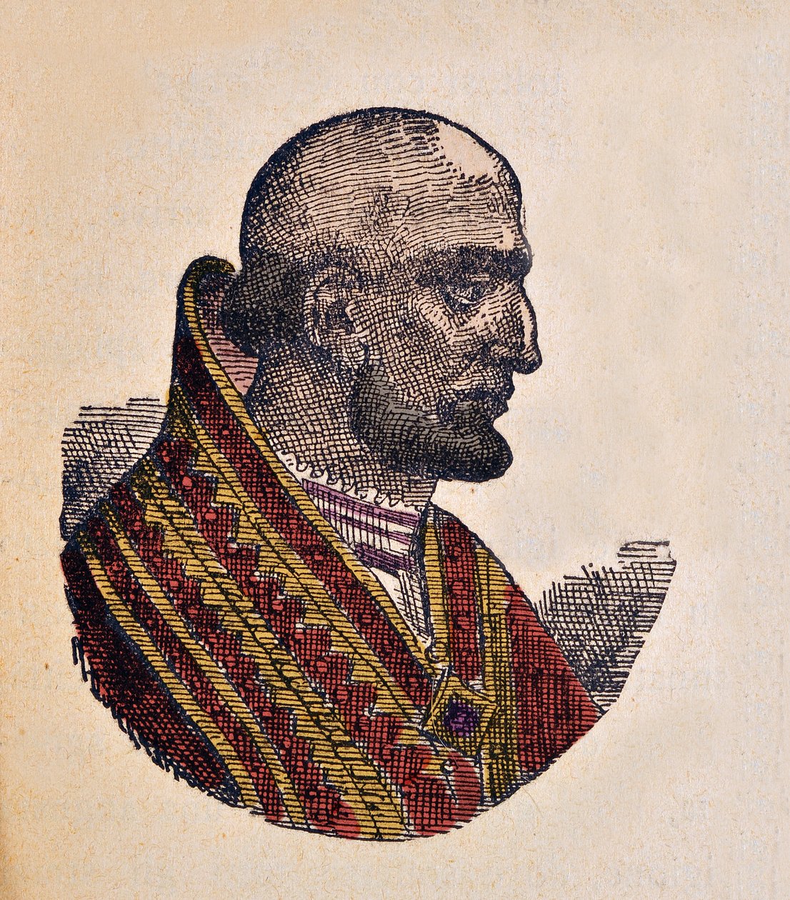 Paavi Theodore Ier (Theodorus tai Teodoro) muotokuva (642-649) tekijältä Italian School