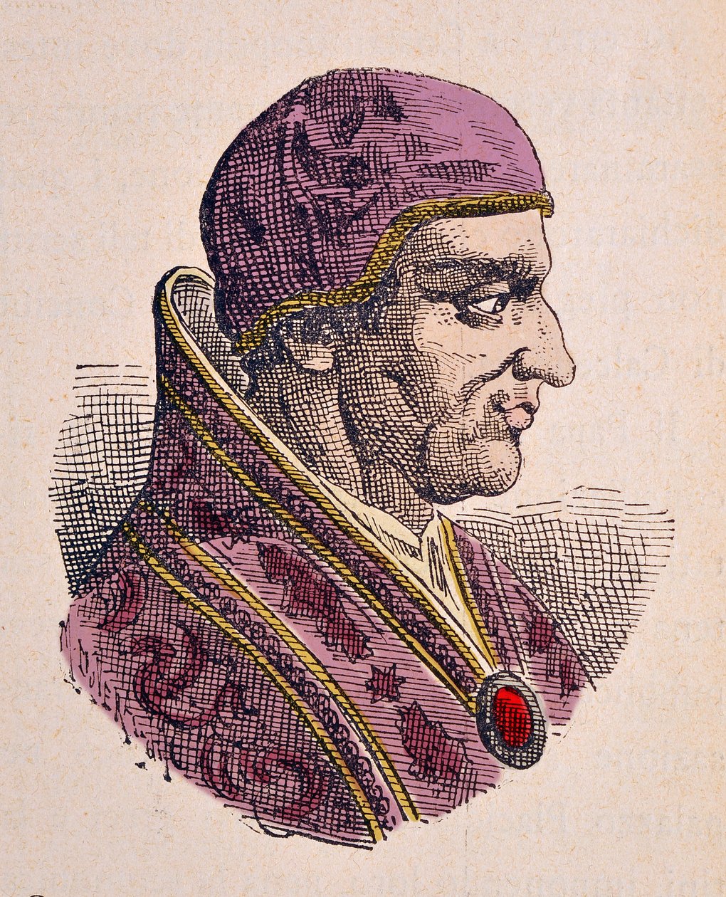 Paavi Vigile (Vigilius tai Vigilio) muotokuva (537-555) tekijältä Italian School