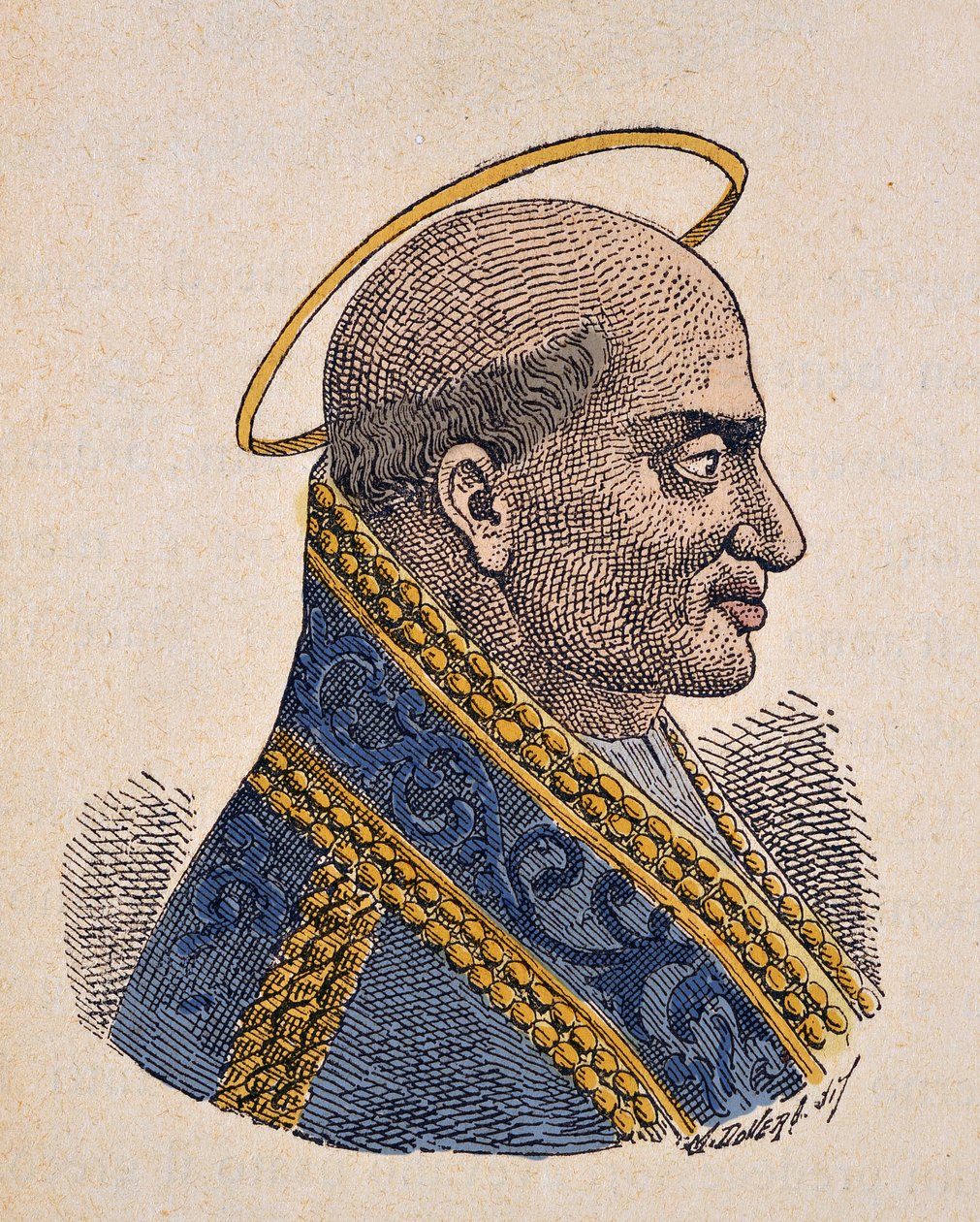 Paavi Zephyrinin muotokuva (Zephyrinus tai Zefirino tai Zefferino) (199-217) tekijältä Italian School