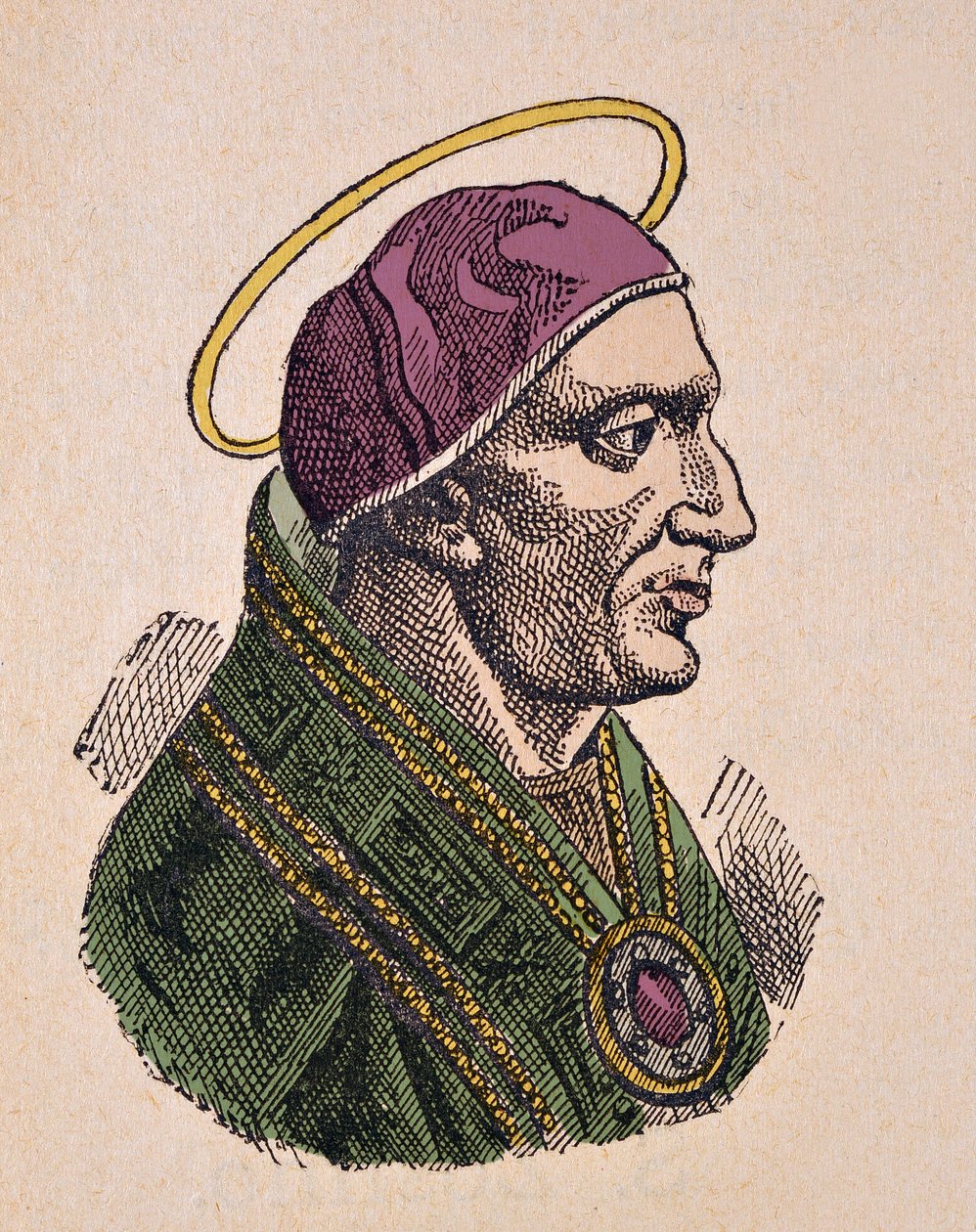Paavi Zosimus Ierin muotokuva (Zosimus, Zosimus) (417-418) tekijältä Italian School