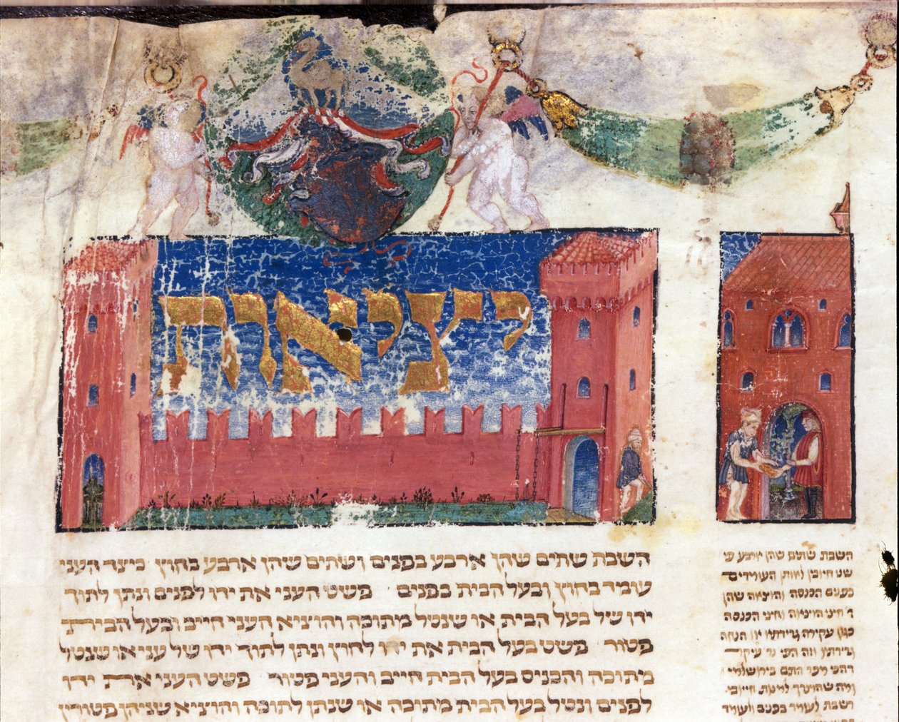 Esitys rikkaan miehen palatsista (vellum) tekijältä Italian School